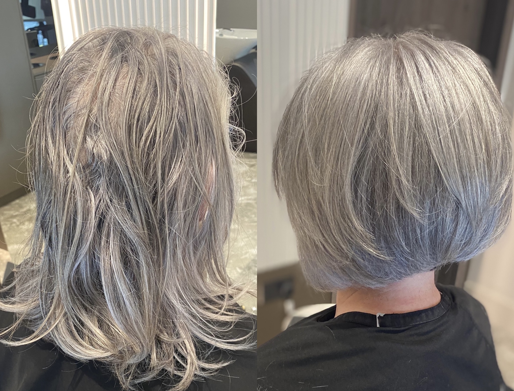 Customer Hair Grey Hair Colour, The Hair Salon, Ramsbottom
